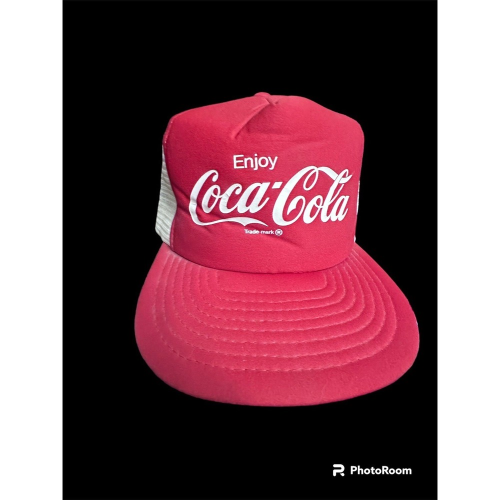 Enjoy Coca-Cola‎ Mesh Foam Trucker Hat Men's OS Red/White Snapback Polyester